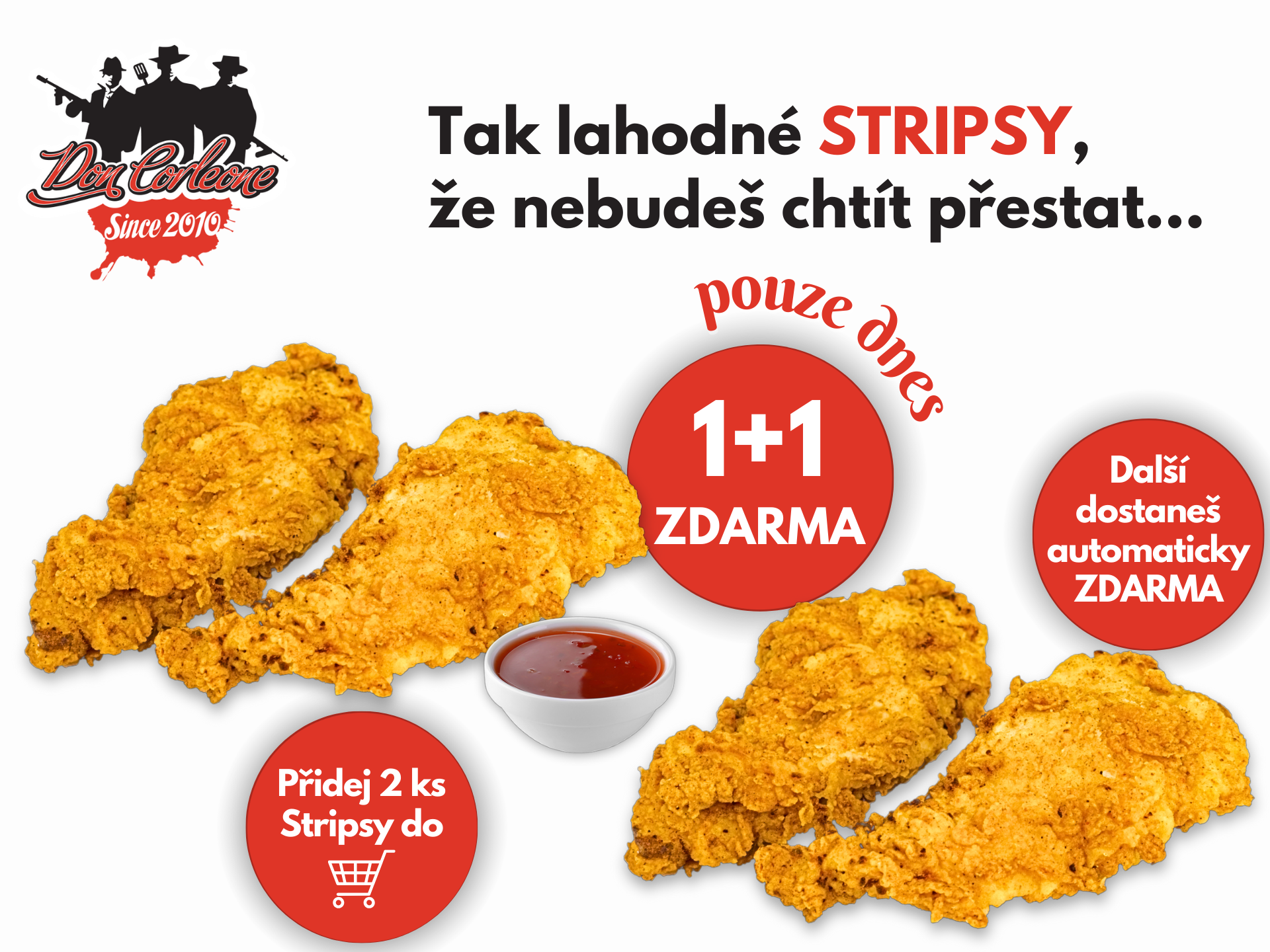 Stripsy 2 ks 1+1 ZDARMA