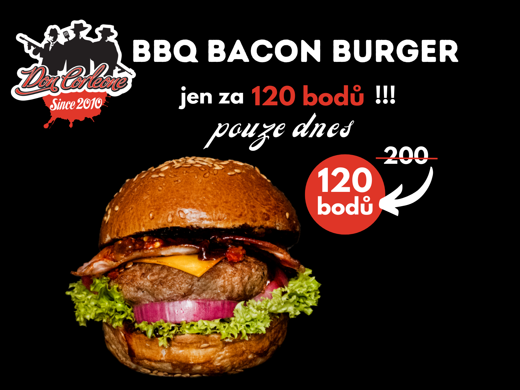 BBQ Bacon Burger 120 bodů