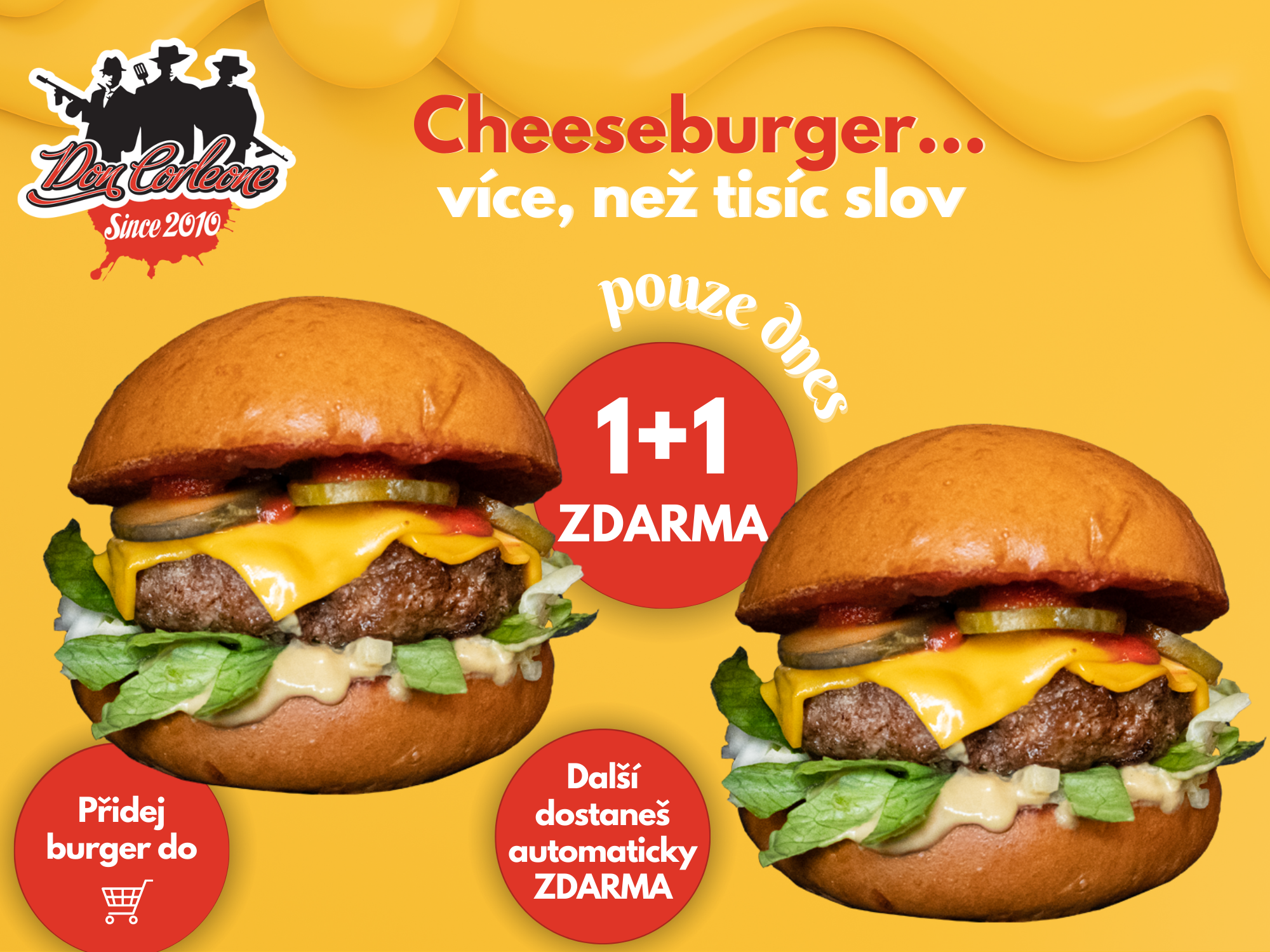 Cheeseburger 1+1 Zdarma