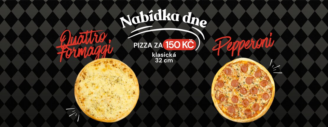 Nabídka dne - Quattro a Pepperoni za 150