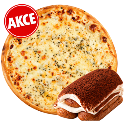 Quattro Formaggi klasická a Tiramisu Quattro Formaggi klasická a Tiramisu